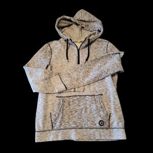 Hollister Heather Gray Pullover Hoodie with Kangaroo Pocket and Soft Fabric